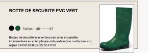 BOTTE PVC AVEC SECURITE